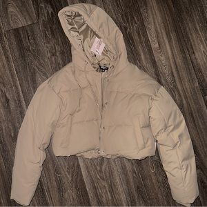 Misguided cropped puffy jacket